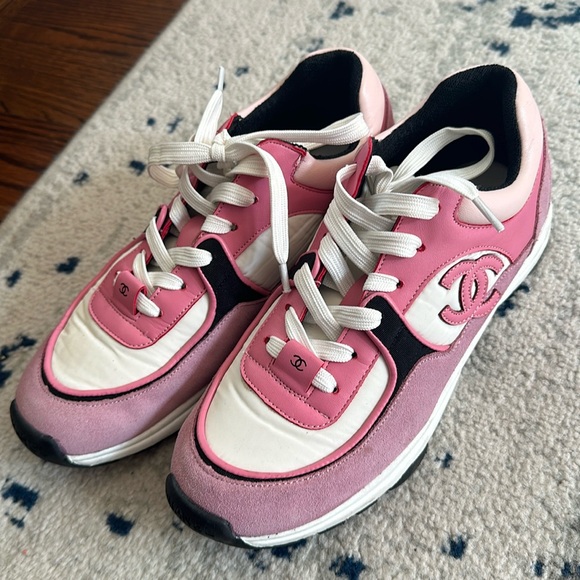 CHANEL Shoes - CC Pink Sneakers Size 39 / US 8.5